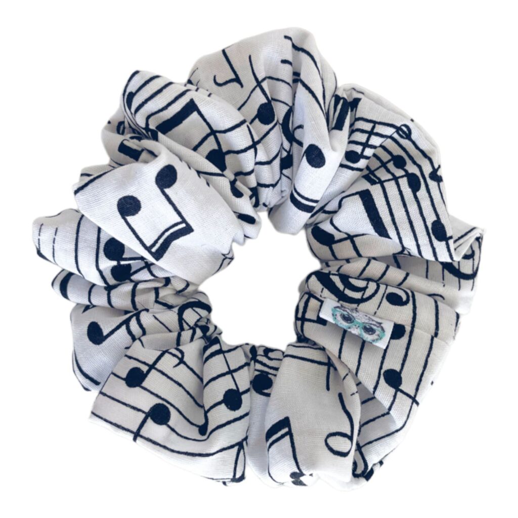 Music Lover – Βαμβακερό Χειροποίητο Scrunchie
