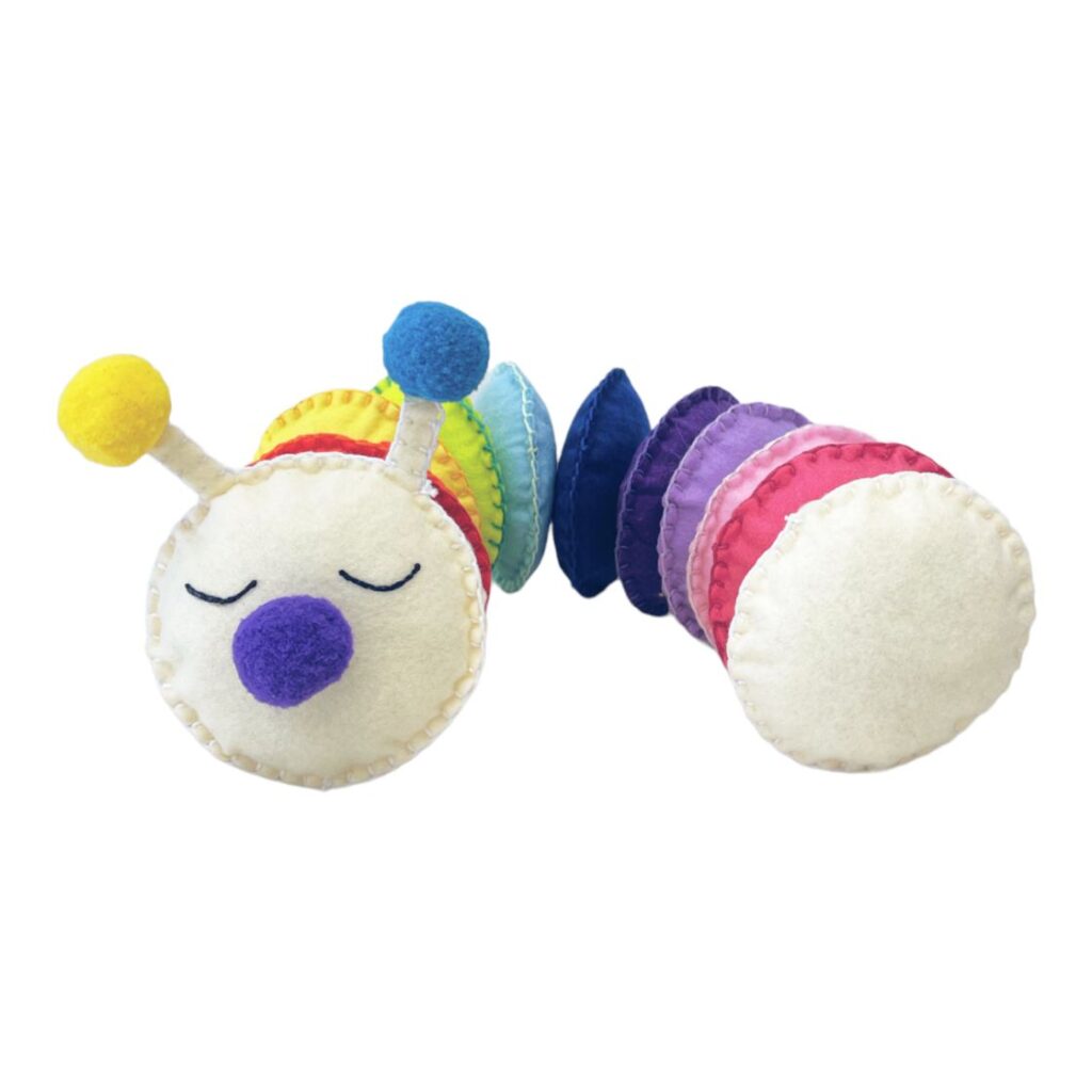 Rainbow Caterpillar – Χειροποίητο παιχνίδι από Felt