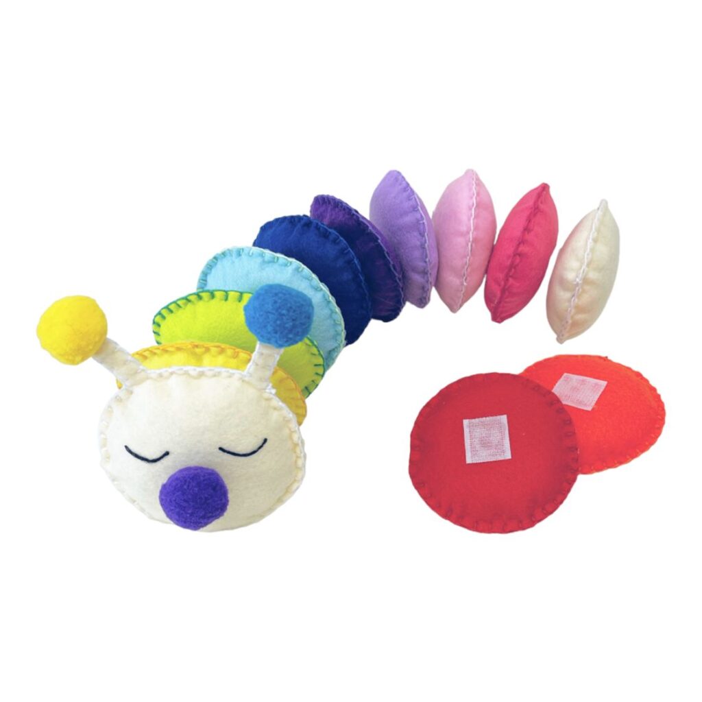 Rainbow Caterpillar – Χειροποίητο παιχνίδι από Felt