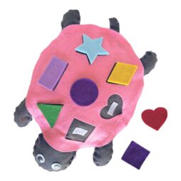 Pink Shape Explorer Turtle – Χειροποίητο παιχνίδι από Felt