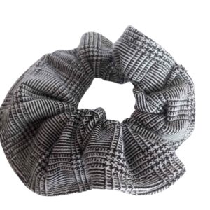 Scrunchie καρό γκρι