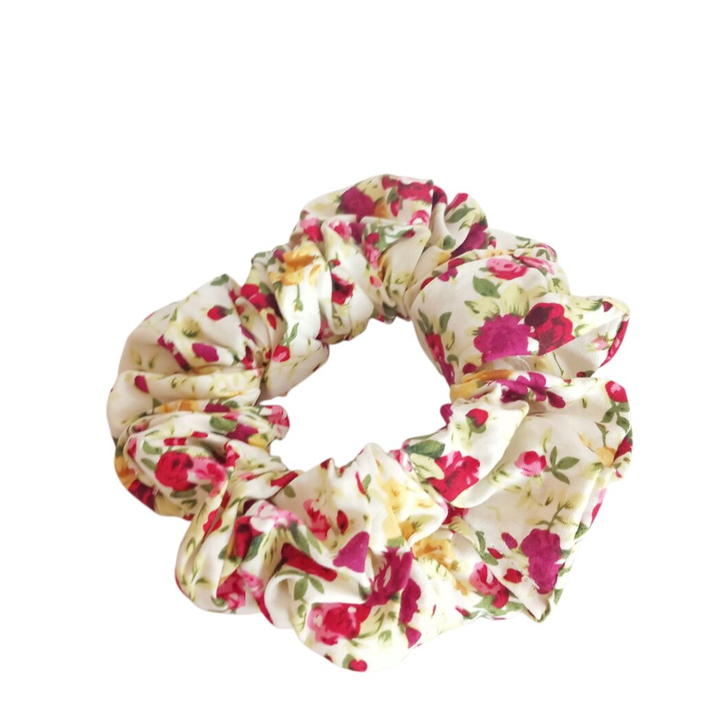 Scrunchie φλοράλ ποπλίνα
