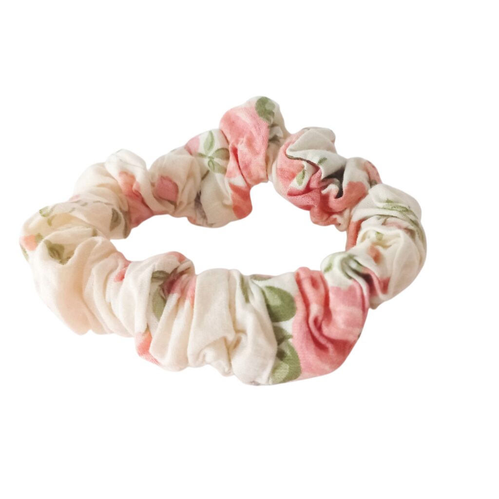 Scrunchie φλοράλ ποπλίνα