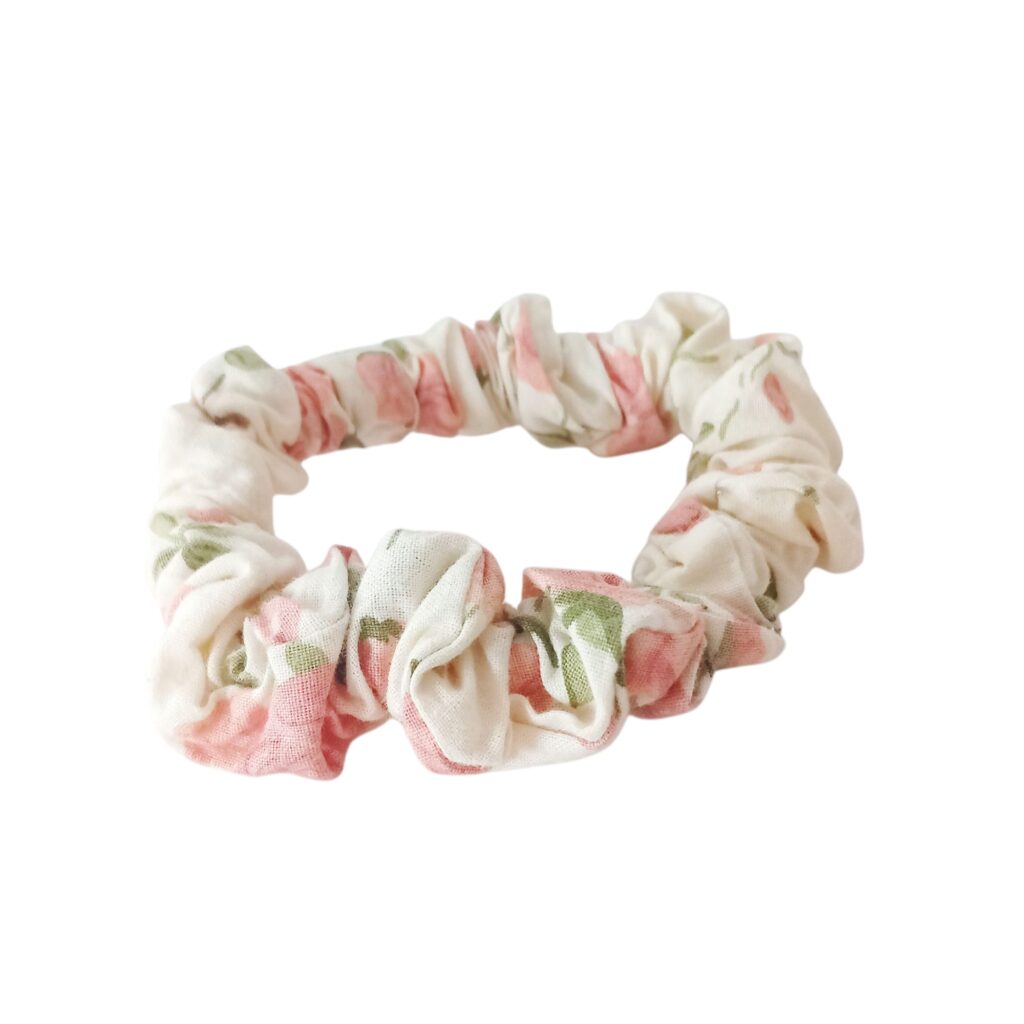 Scrunchie φλοράλ ποπλίνα
