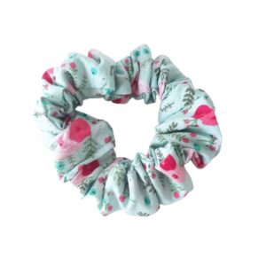 Scrunchie φλοράλ ποπλίνα βεραμάν