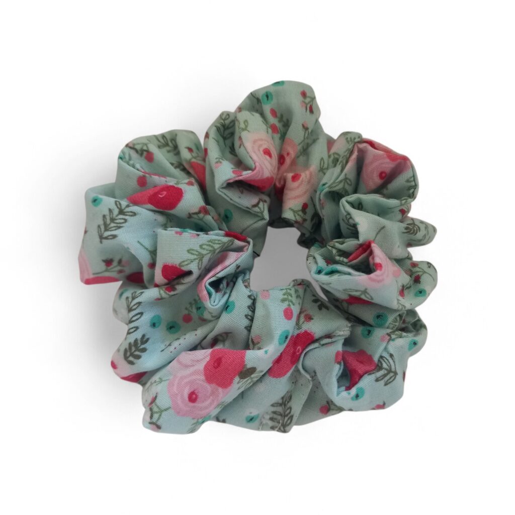Scrunchie βεραμάν φλοράλ ποπλίνα