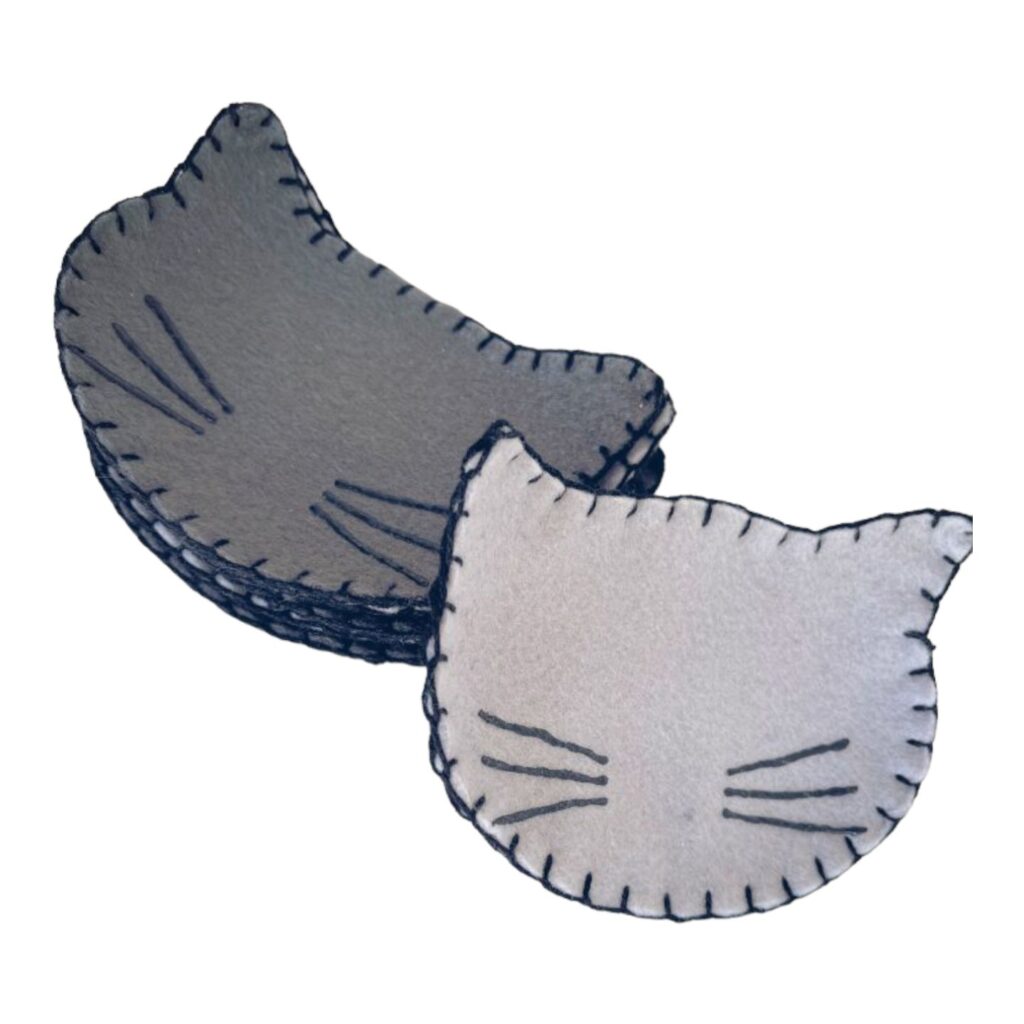 Whisker Dreams – Χειροποίητο σετ σουβέρ