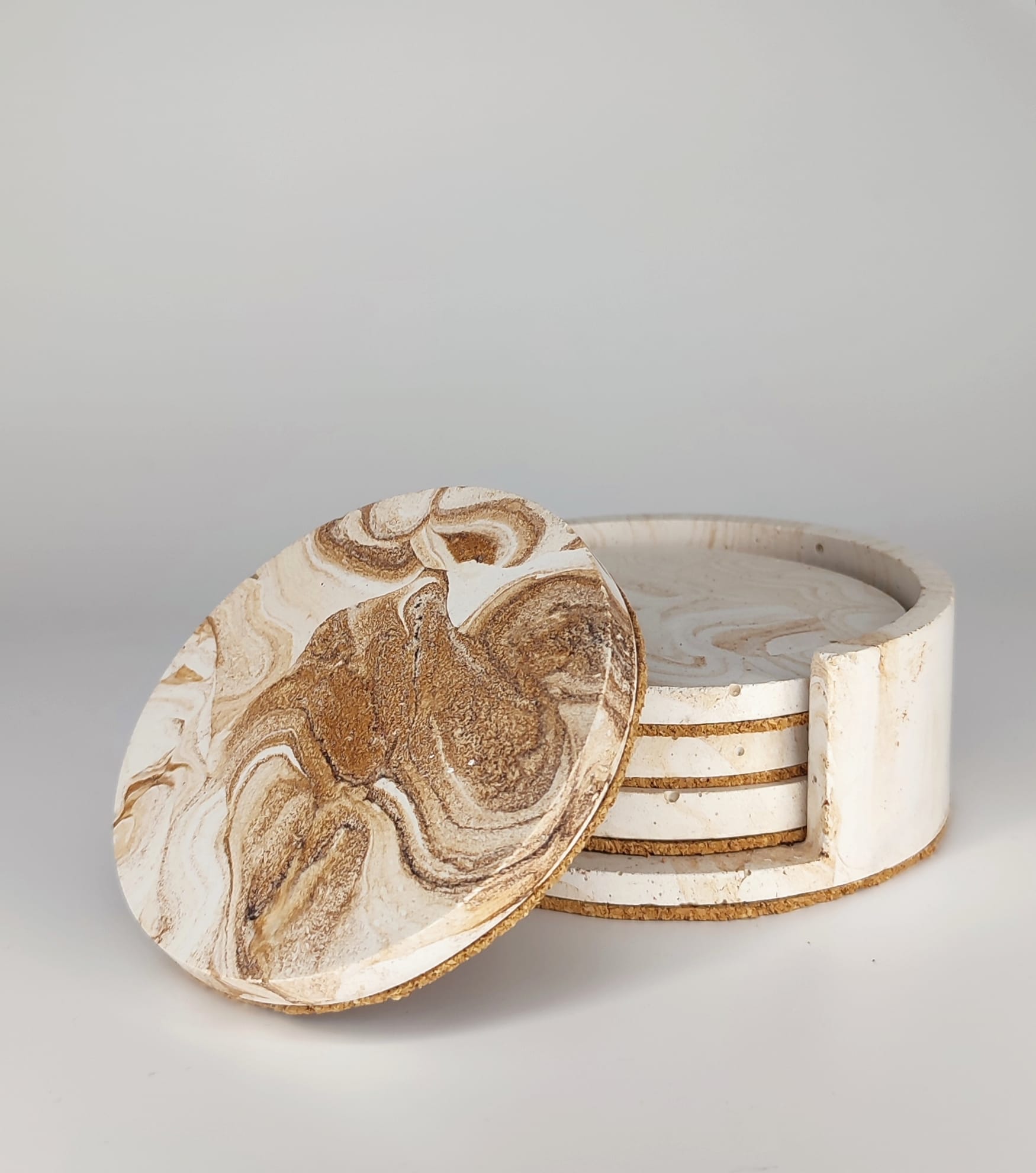 Σετ Σουβέρ με θήκη Marble