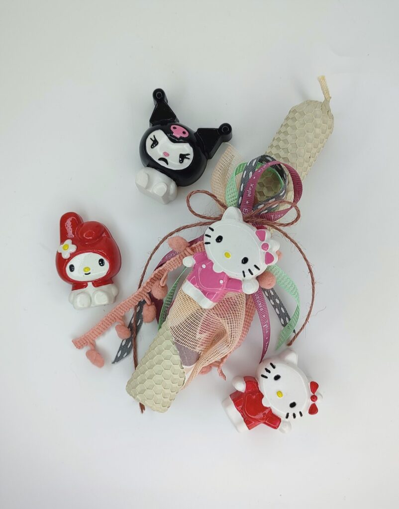 Πασχαλινή λαμπάδα Hello Kitty – Για μικρές πριγκίπισσες από μελισσοκέρι