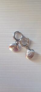 Ατσάλινα σκουλαρίκια mini silver shells