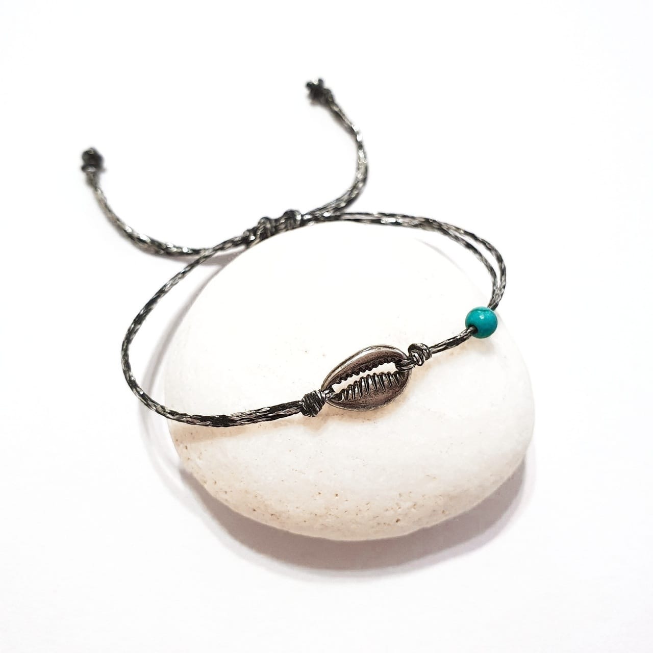 Σετ "Mermaids Only" κολιέ και βραχιόλι χειροποίητα μακραμέ ουρά γοργόνας και κοχύλι μεταλλικό
