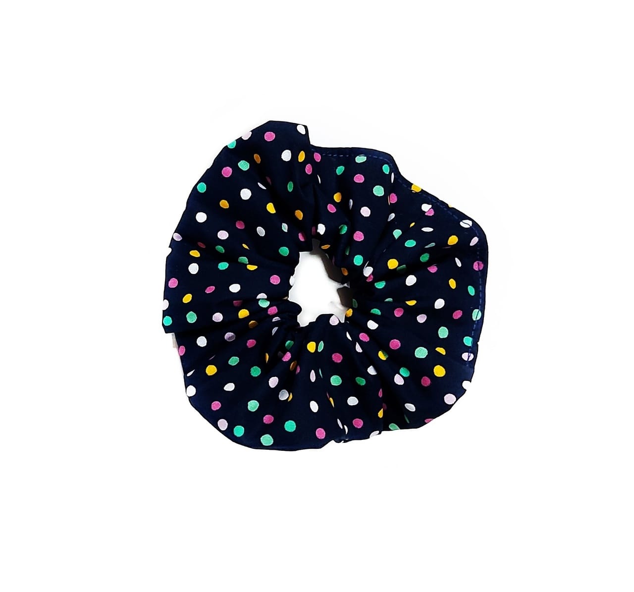 Scrunchie – Λαστιχάκι μαλλιών | Mπλε πουά
