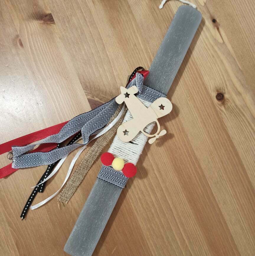 Λαμπάδα για αγόρια αεροπλανάκι 30 cm