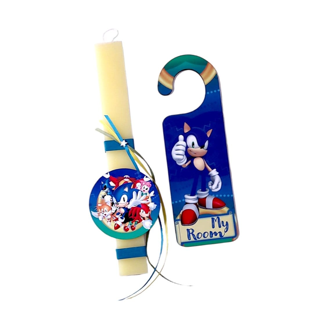Λαμπάδα με hanger| Sonic (Νο1)