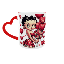 Betty Boop-Κεραμική κούπα 325ml με χερούλι καρδιά