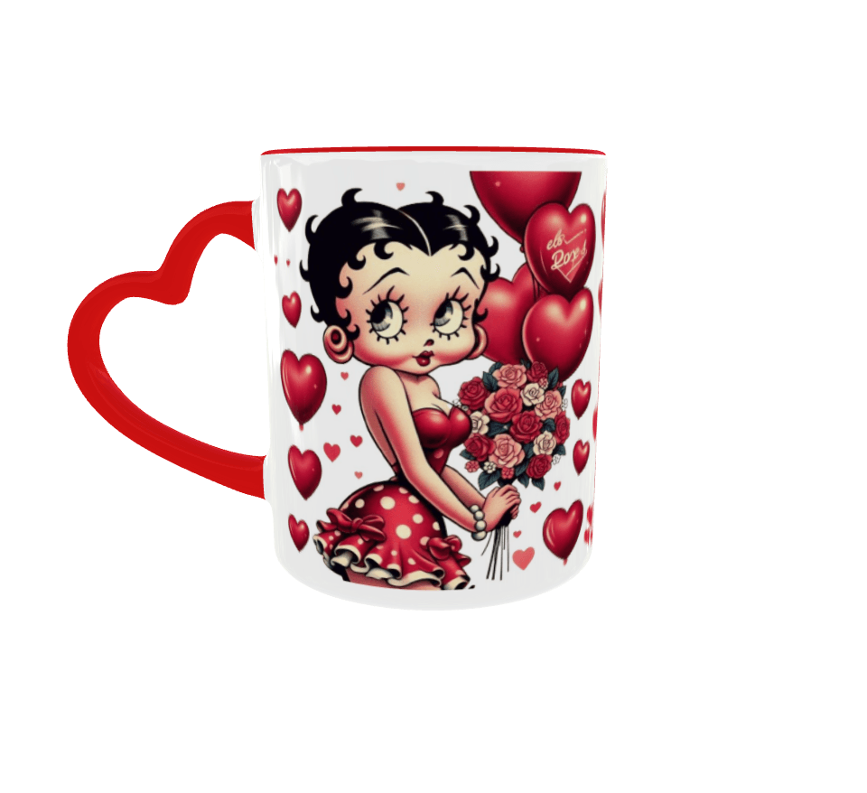 Betty Boop-Κεραμική κούπα 325ml με χερούλι καρδιά
