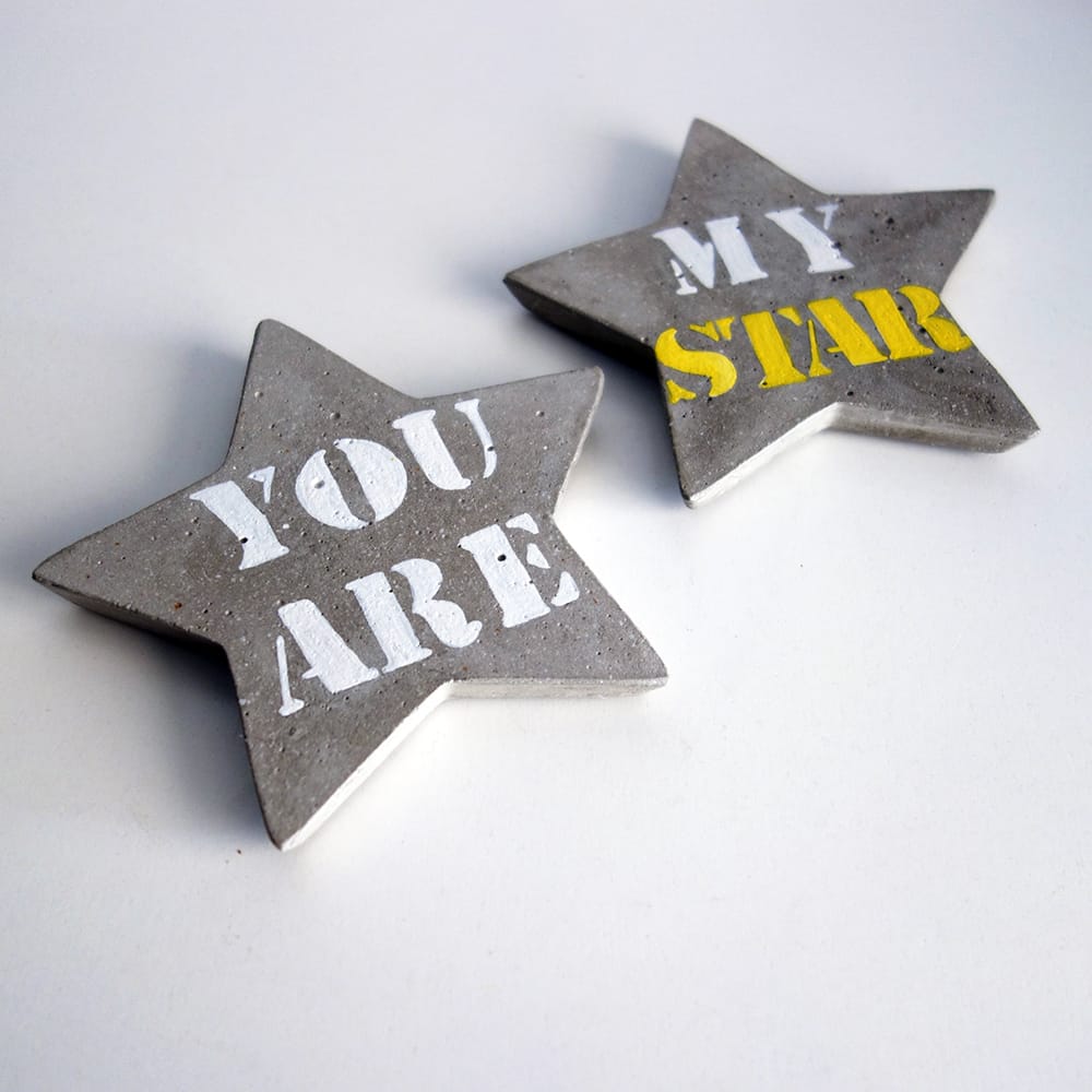Τσιμεντένια Σουβέρ Αστέρια (YOU ARE MY STAR) - Σετ 2 τμχ.