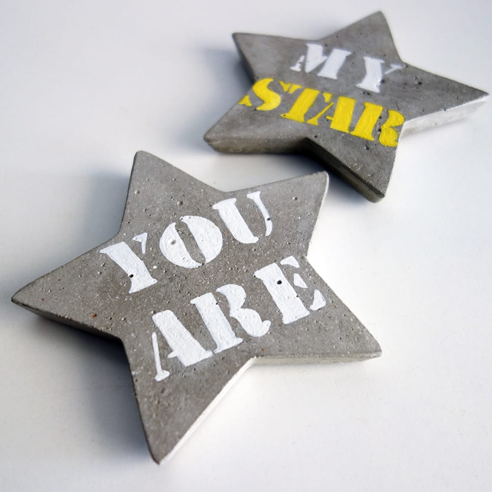 Τσιμεντένια Σουβέρ Αστέρια (YOU ARE MY STAR) - Σετ 2 τμχ.