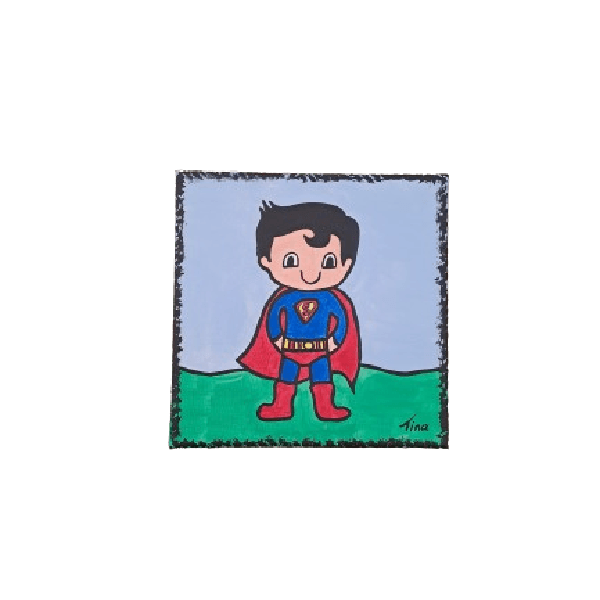 Σούπερ ήρωας Superman baby ζωγραφική σε καμβά