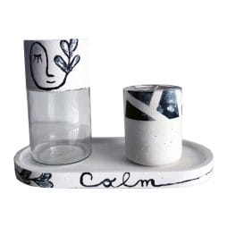 Σετ Διακόσμησης 3τμχ. από τσιμέντο "calm"
