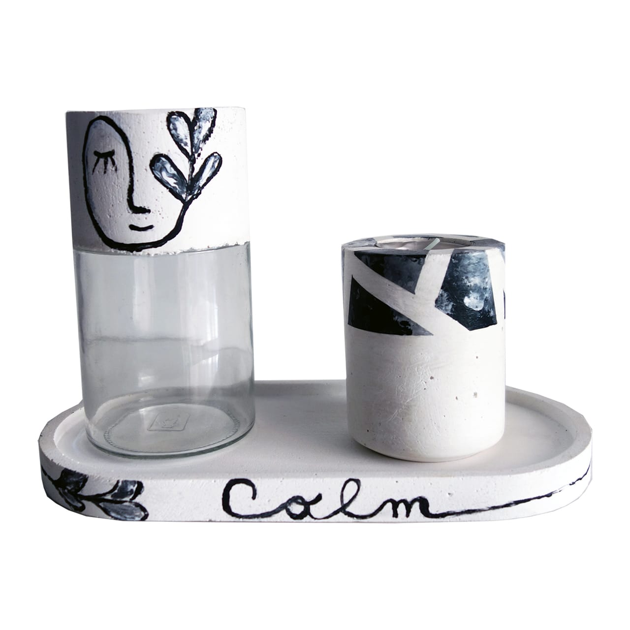 Σετ Διακόσμησης 3τμχ. από τσιμέντο “calm”