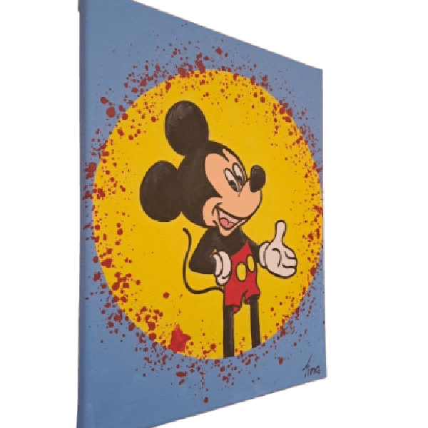 Mickey mouse ζωγραφική σε καμβά