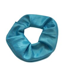 Χειροποίητο scrunchie σατέν τιρκουάζ