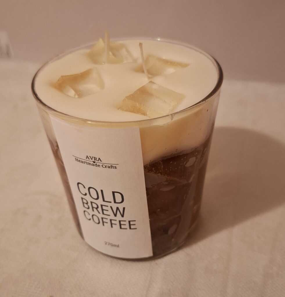 Cold brew coffee candle