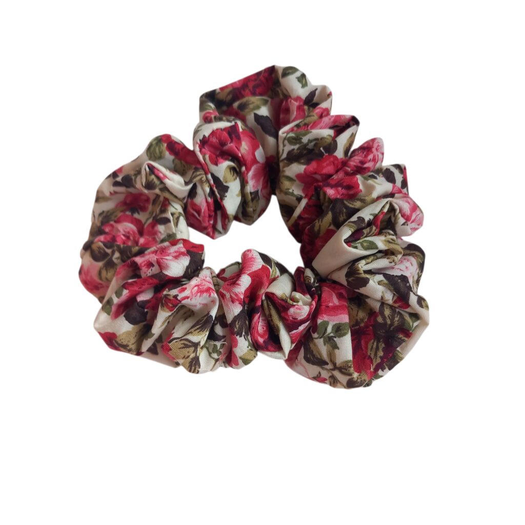 Χειροποίητο scrunchie φλοράλ