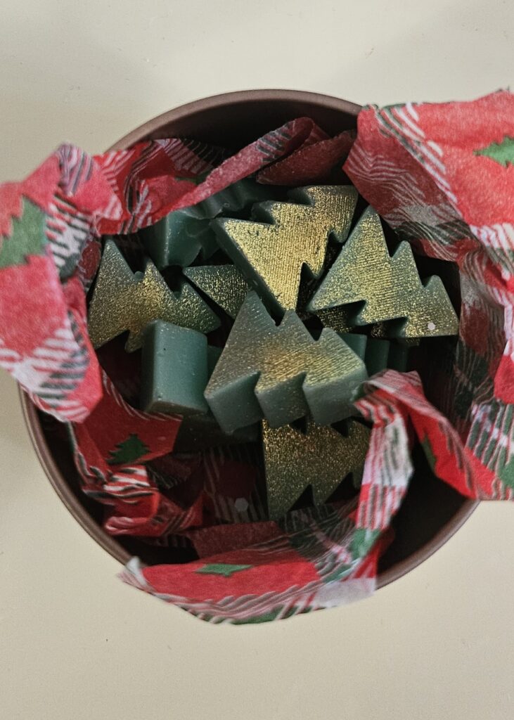 10 μικρά wax melts Χριστούγεννα- μελομακάρονο, ή τζιντζερ bread