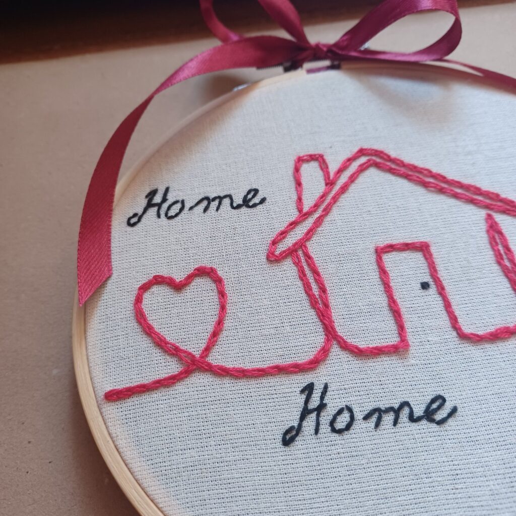 Κέντημα σε τελάρο "Home Sweet Home"