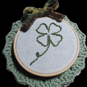 Κέντημα σε τελάρο “Four Leaf Clover”