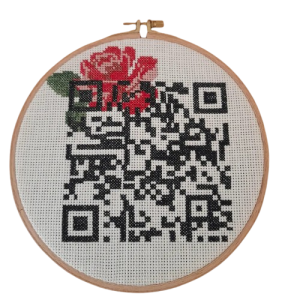 Κέντημα σταυροβελονιά “Sweet Child O’Mine QR Code”
