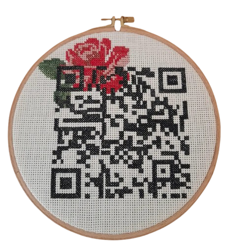 Κέντημα σταυροβελονιά "Sweet Child O'Mine QR Code"