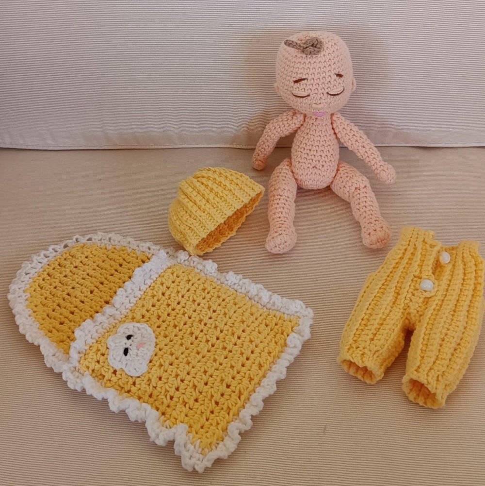 "Μωράκι στον υπνόσακο" χειροποίητο amigurumi ύψους 20 εκ