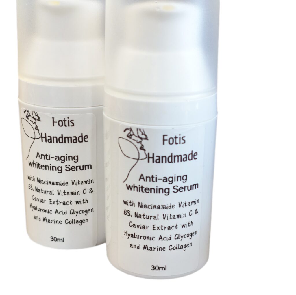 Moisturizing anti-wrinkle serum with niacinamide, panthenol, caviar extract, hyaluronic acid, glycogen and marine collagen 30ml