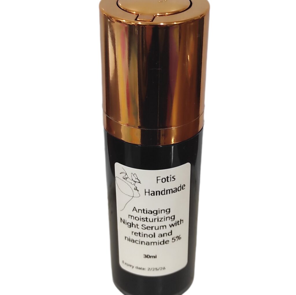 Antiaging moisturizing Night Serum with retinol and niacinamide 5%