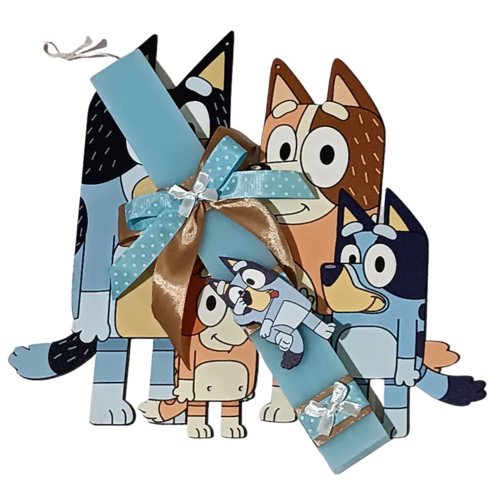Πασχαλινή λαμπάδα Bluey με πλάτη