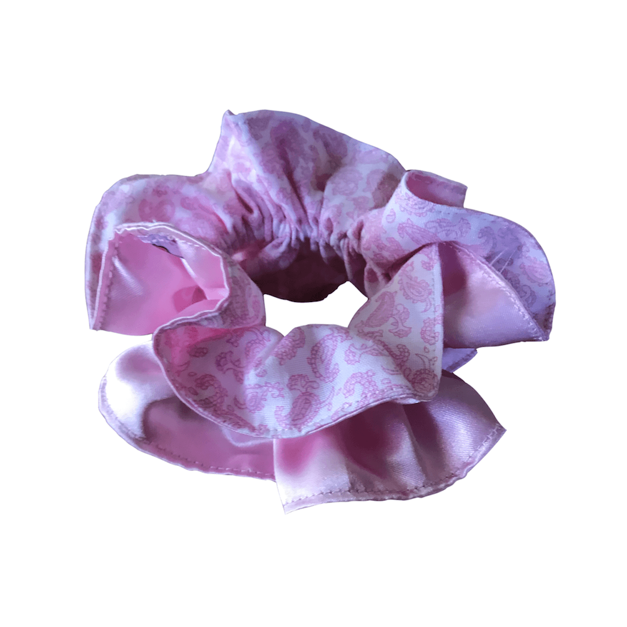 Λάστιχο μαλλιών, 3D scrunchie pink paisley