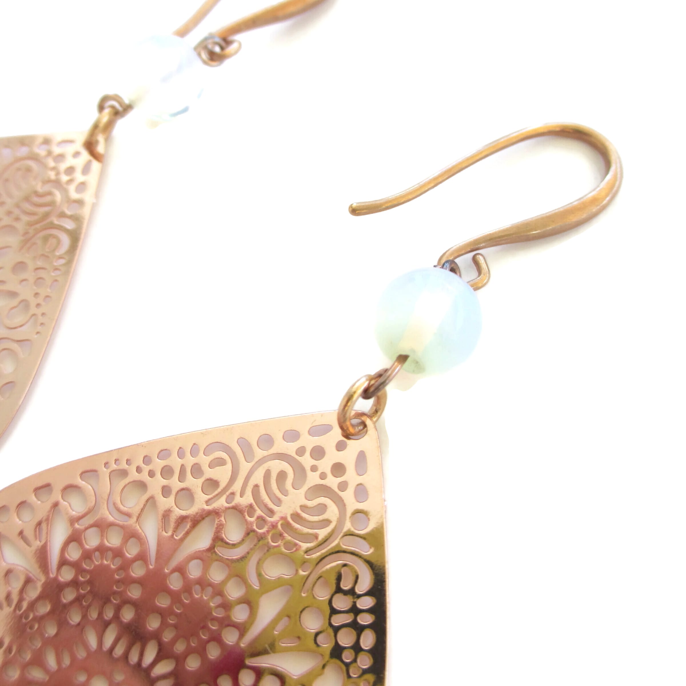 Σκουλαρίκια "Filigree Moonstone" με φεγγαρόπετρα