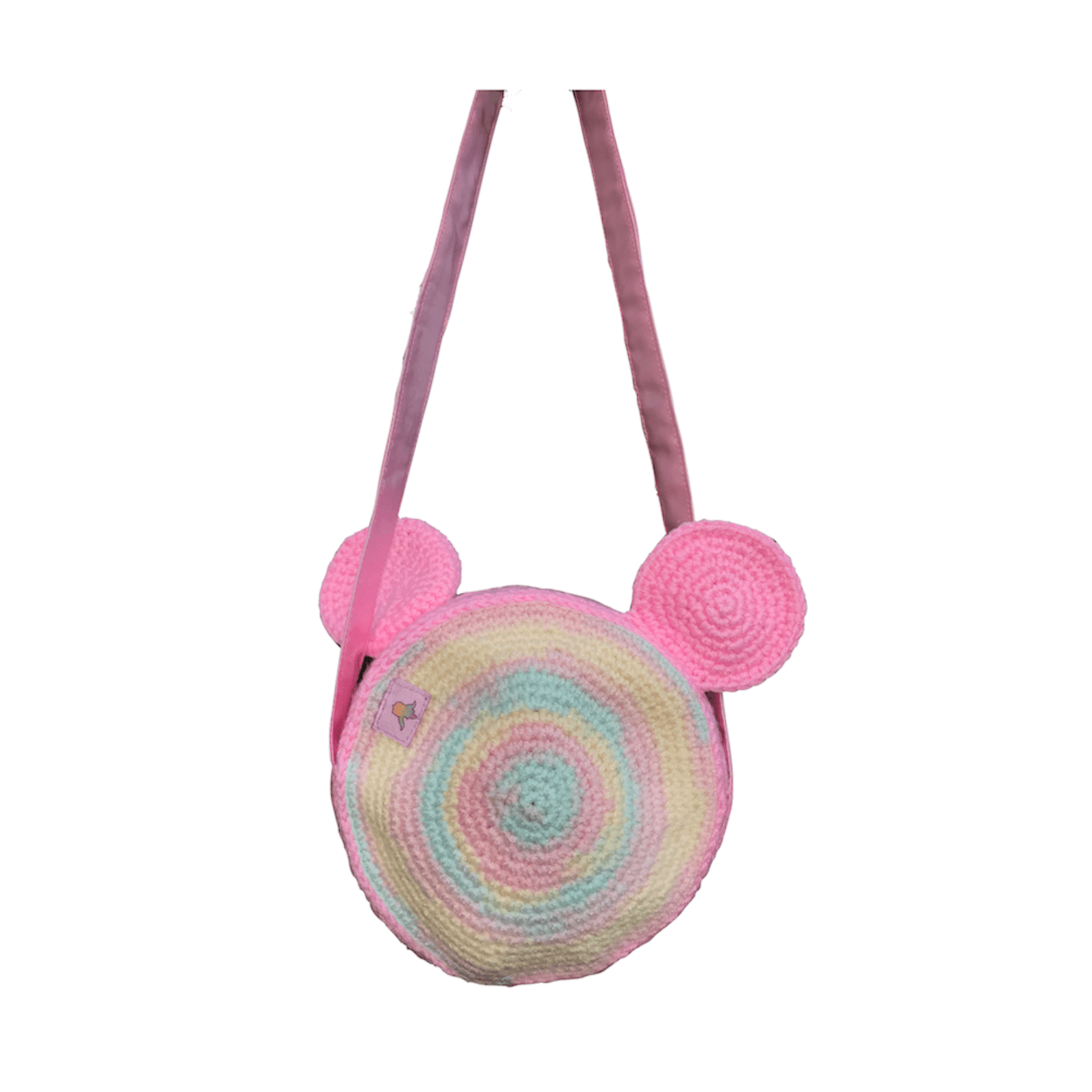 πλεκτή παιδική τσάντα “rainbow mouse”