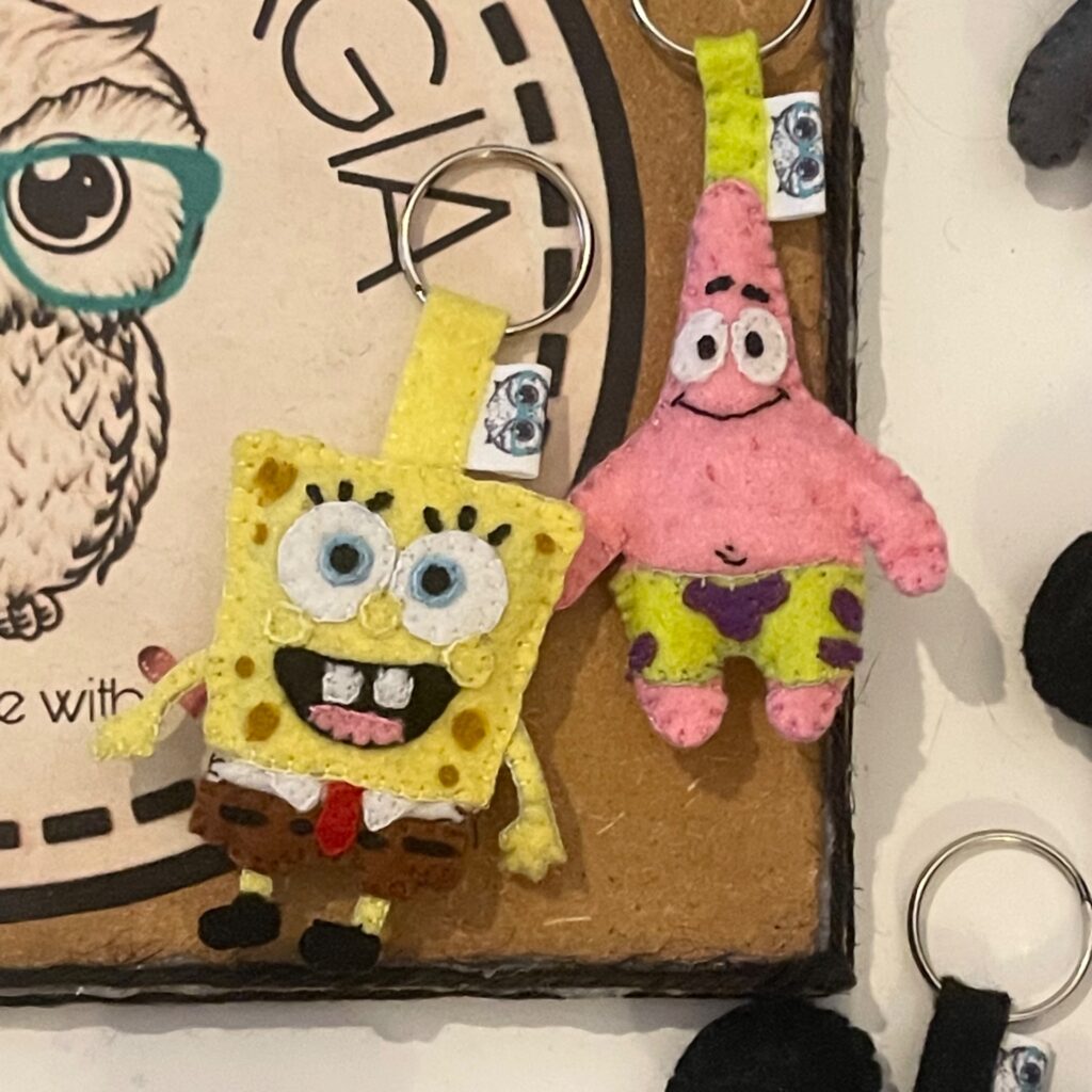 SpongeBob & Patrick - Χειροποίητο σετ μπρελόκ