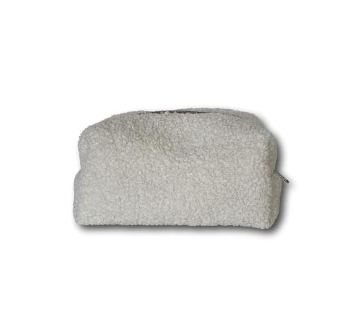 Ecru teddy beauty bag