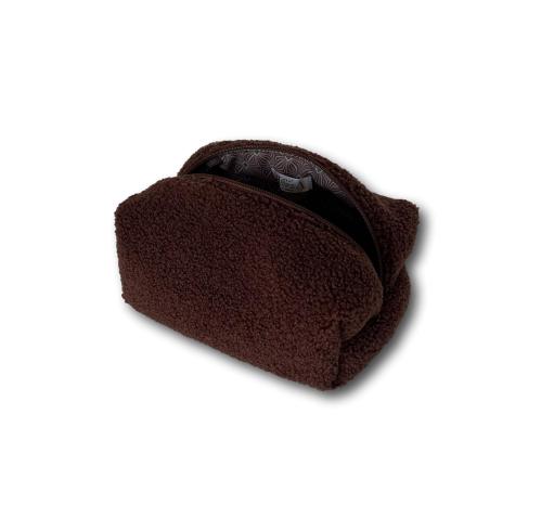 Brown teddy mini beauty bag