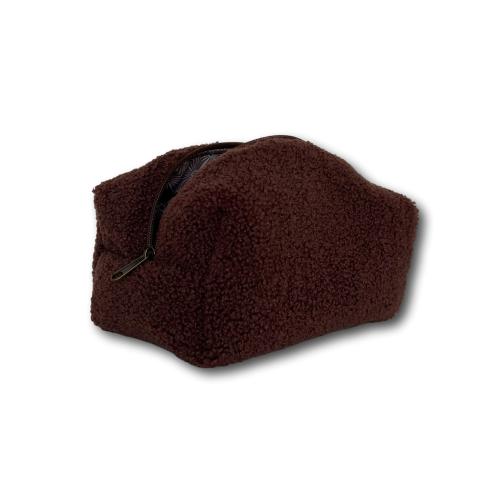 Brown teddy mini beauty bag