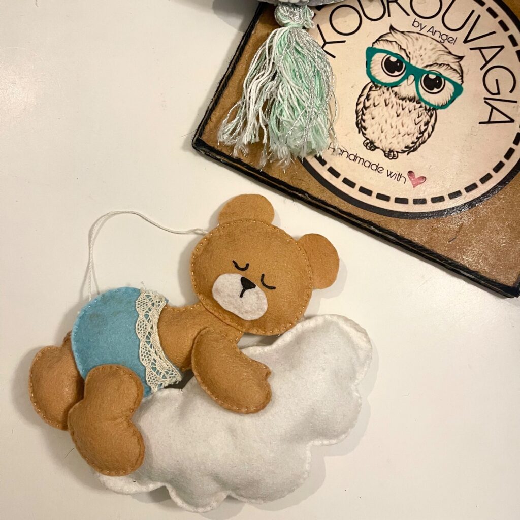 «Sweet Dreams Bear» – Χειροποίητο Δώρο Μαιευτηρίου