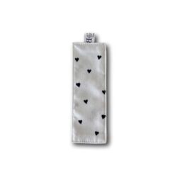 White-black hearts bookmark
