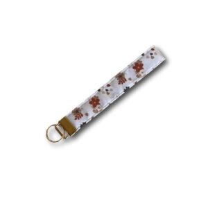 White floral keychain
