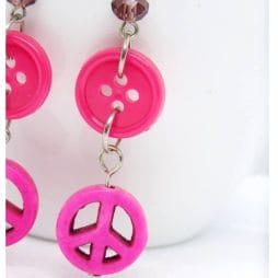 Σκουλαρίκια boho peace κρεμαστά