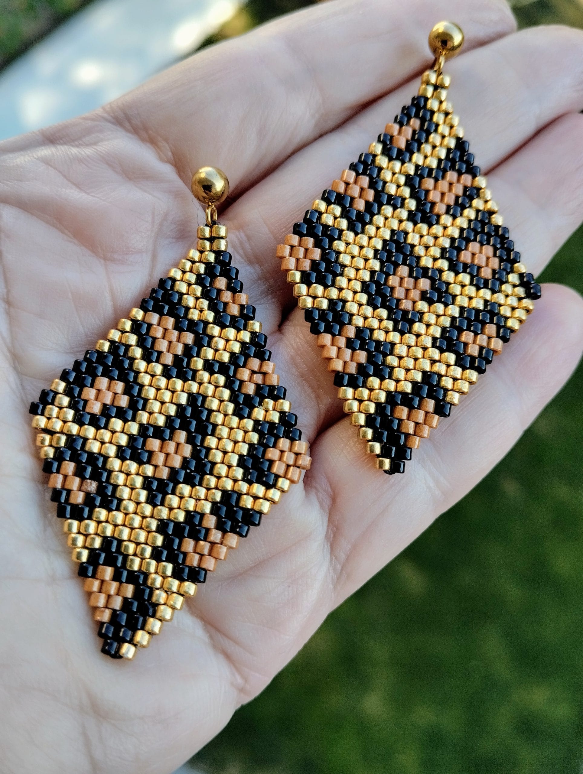 Ατσάλινα σκουλαρίκια leopard